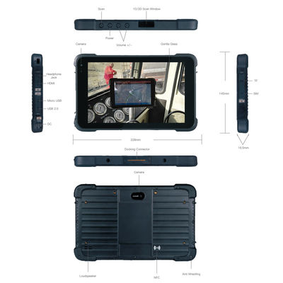 Tablet Windows 3G 8500mAh 8 inci, Tablet Windows Z3735F IP67