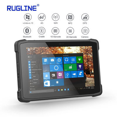 1.33GHz BT4.1 Windows 10 Pemindai Kode Batang Tablet PC Kasar Tahan Guncangan