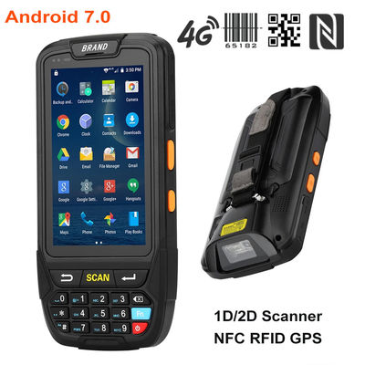 IP65 16G PDA Genggam Kasar, 480x800 4 Inch PDA Android 7.0