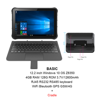 16:10 Windows Tablet Kasar CPU Z8350 Dengan Dukungan NFC ISO/IEC