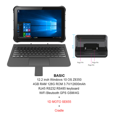 16:10 Windows Tablet Kasar CPU Z8350 Dengan Dukungan NFC ISO/IEC
