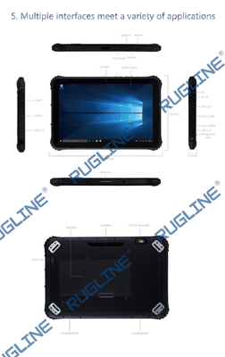 16:10 Windows Tablet Kasar CPU Z8350 Dengan Dukungan NFC ISO/IEC