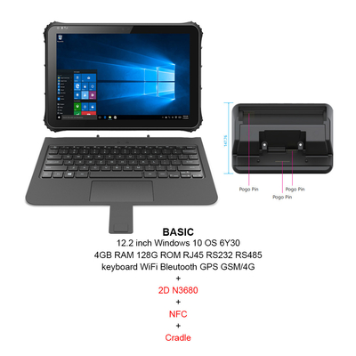 12.2 Inci 1920x1200 Windows 10 Tablet Kasar Intel CPU 6Y30