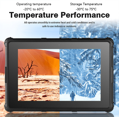 IP67 8 Inch Tablet PC Kasar HD Sunglight Dapat Dibaca Layar 800 × 1280