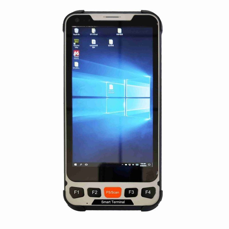 Tablet Kasar 5,5 Inch 1,44Ghz Windows 10 Pro IP67 Dengan Pemindai Kode Batang 2D